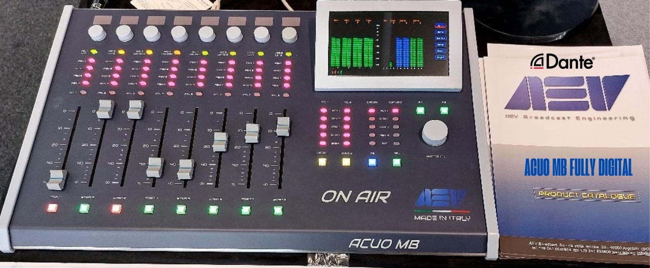ACUO MB: Fully digital αρχιτεκτονική, Dante AoIP και modular 8–16 faders η επόμενη γενιά της AEV 